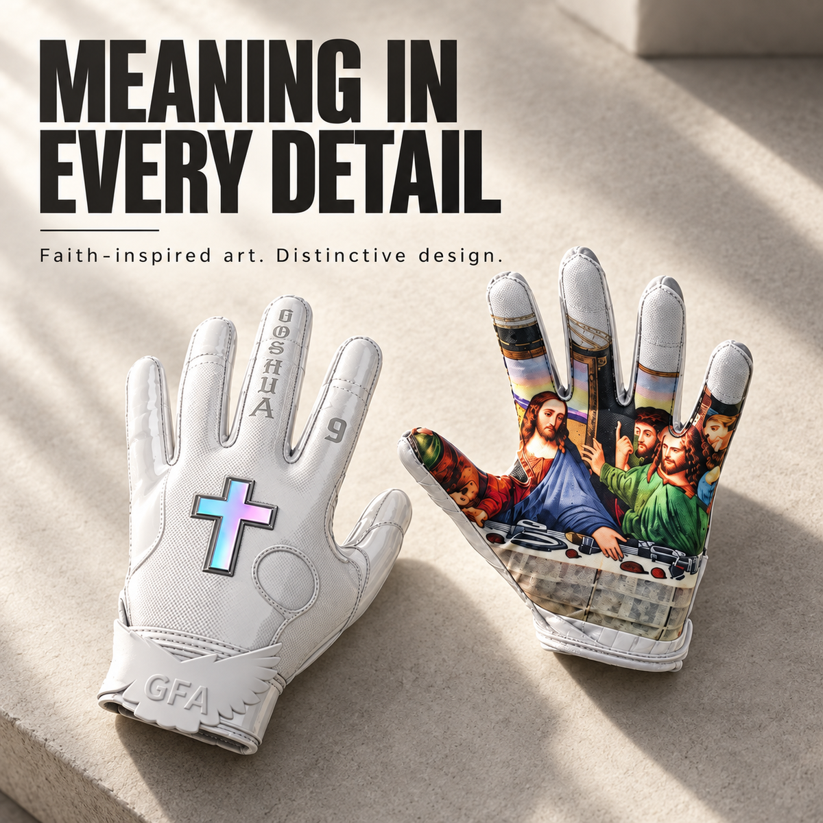 🏈 Last Supper Football Receiver Gloves – Premium Grip