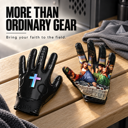 🏈 Last Supper Football Receiver Gloves – Premium Grip