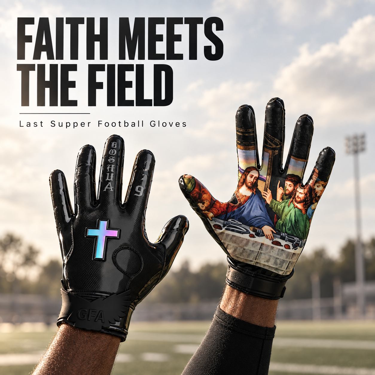 🏈 Last Supper Football Receiver Gloves – Premium Grip