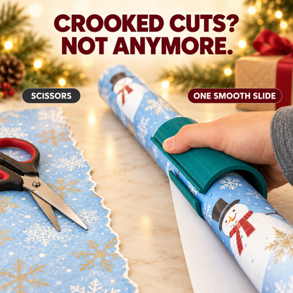 🎁 One-Slide Gift Wrap Cutter – Clean, Straight Cuts Without Scissors