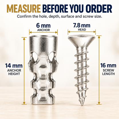 🔩 50% OFF Cabinet Hinge Hole Repair Anchors – Fix Loose Hinges Without Replacing the Door
