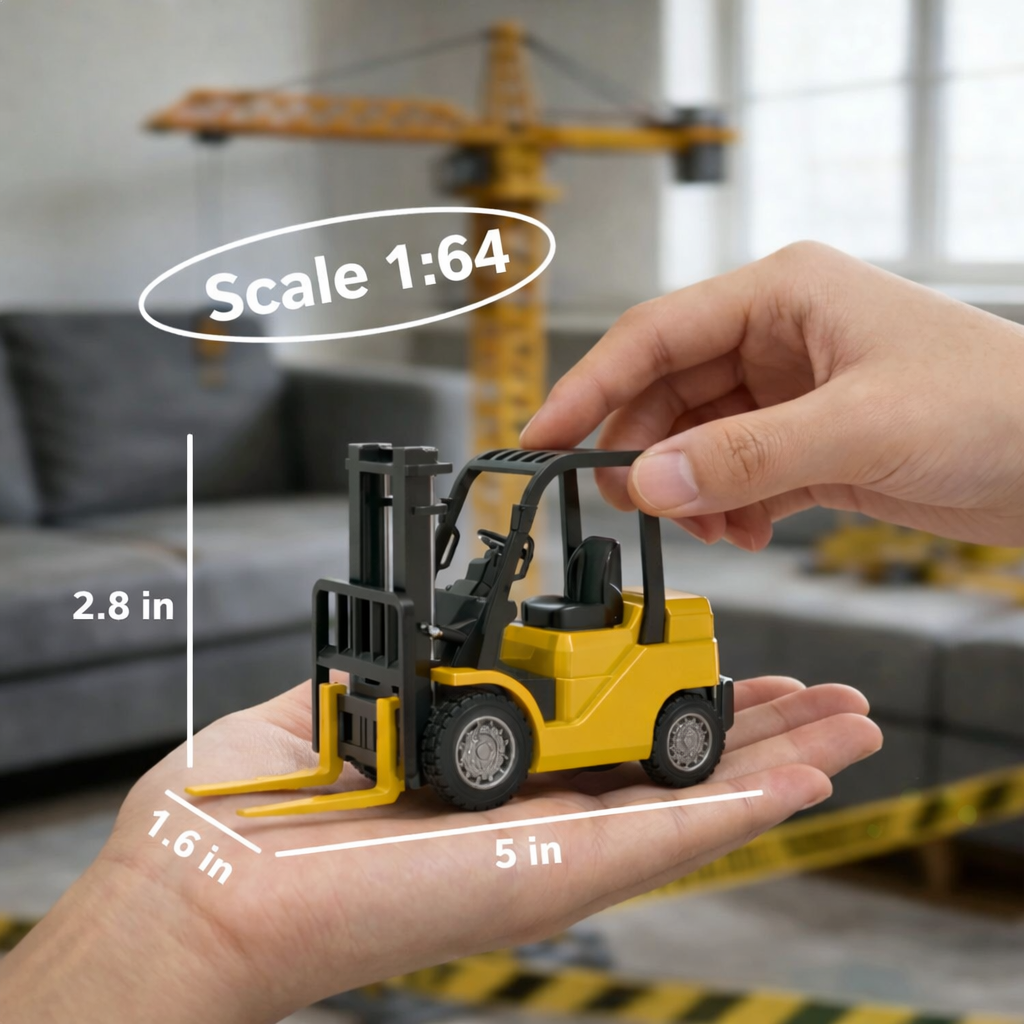 Mini ForkLift Play Set | Compact Creative Toy with Accessories