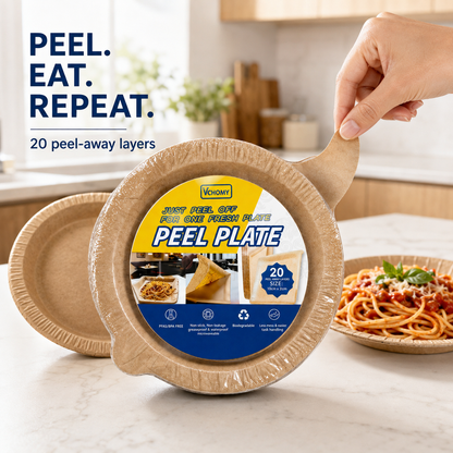 🍽️ 20-Layer Peel-Away Paper Plate – Eat, Peel & Repeat