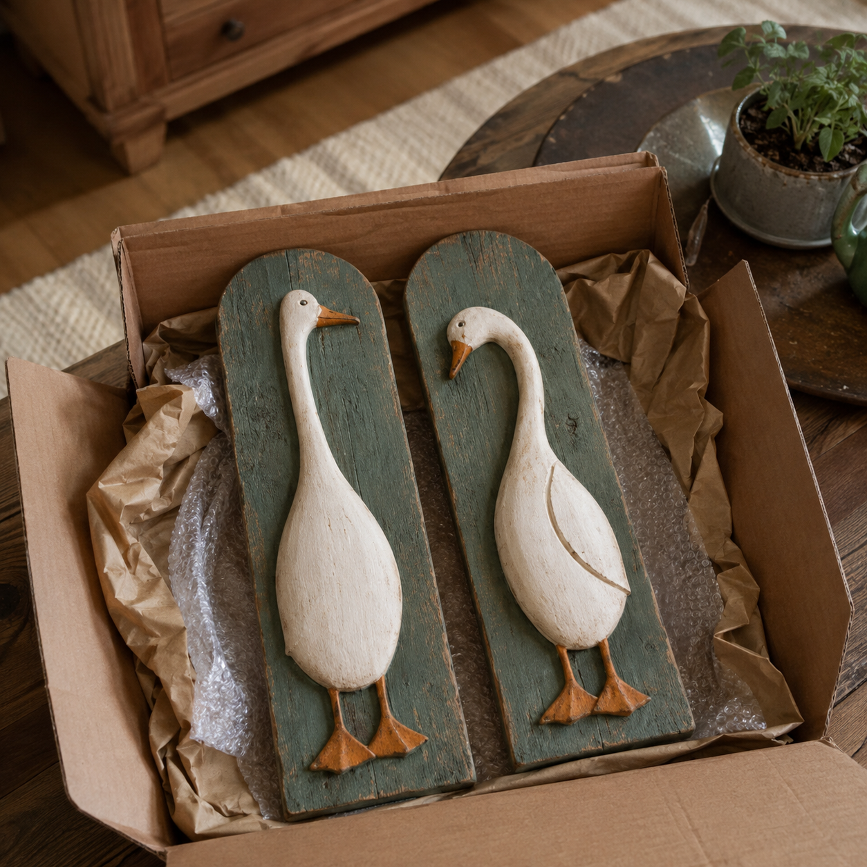 Rustic Goose Wall Art Set Of Two Package