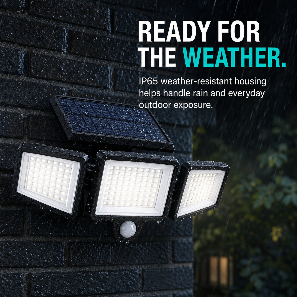 Brighten Every Corner 💡 TriBeam 2500LM Solar Motion Security Light with Remote