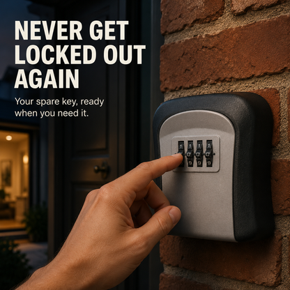 🔐Never Get Locked Out Again! | 4-Digit Wall-Mounted Key Lock Box 🛡️