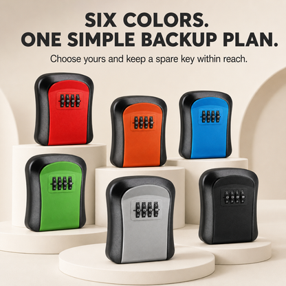 🔐Never Get Locked Out Again! | 4-Digit Wall-Mounted Key Lock Box 🛡️