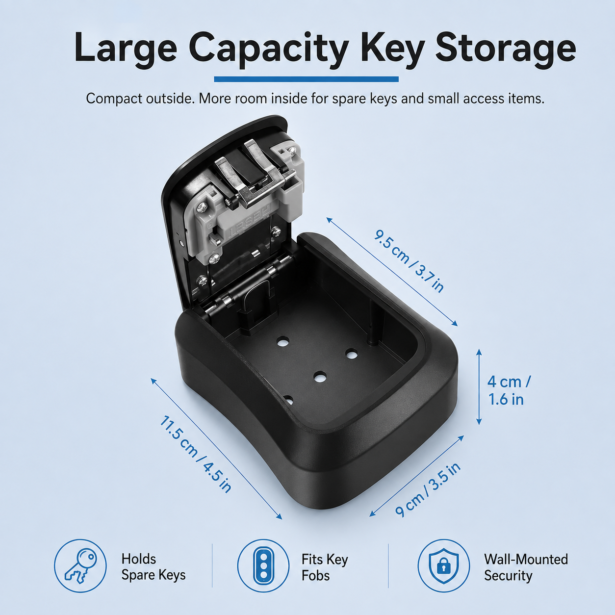 🔐Never Get Locked Out Again! | 4-Digit Wall-Mounted Key Lock Box 🛡️