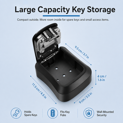 🔐Never Get Locked Out Again! | 4-Digit Wall-Mounted Key Lock Box 🛡️