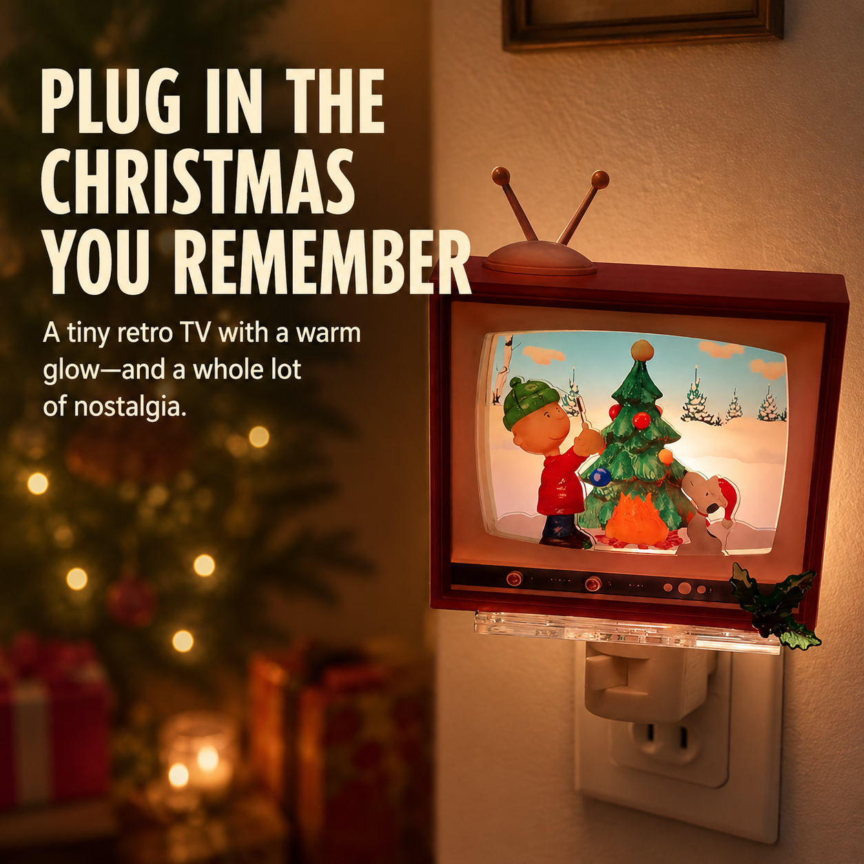 Plug In the Christmas Nostalgia 🎄 | Retro TV Night Light