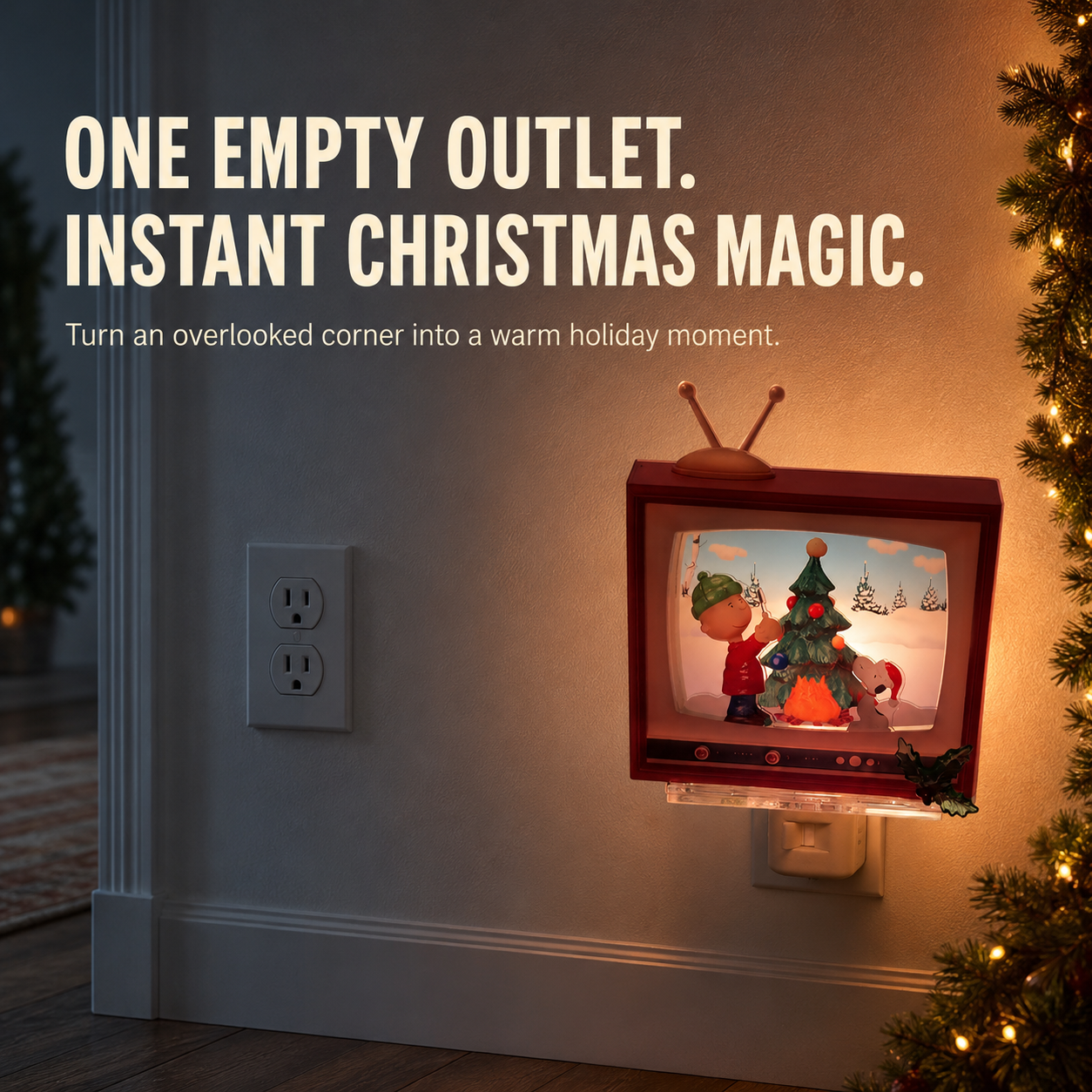 Plug In the Christmas Nostalgia 🎄 | Retro TV Night Light