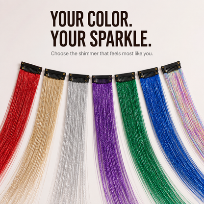 Clip-In Hair Tinsel Extensions – Instant Sparkle, No Permanent Color
