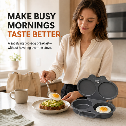 🍳 2-Egg Microwave Poacher – Easy Dual-Cavity Breakfast Cooker