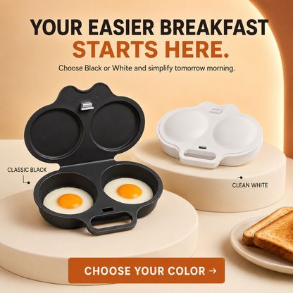 🍳 2-Egg Microwave Poacher – Easy Dual-Cavity Breakfast Cooker