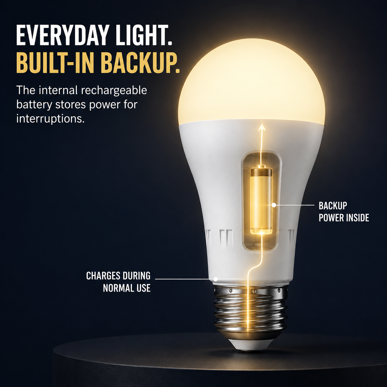 4-Pack Rechargeable Emergency LED Bulbs – Stay Ready for Power Outages 💡