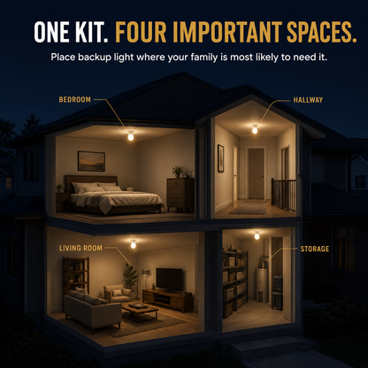 4-Pack Rechargeable Emergency LED Bulbs – Stay Ready for Power Outages 💡