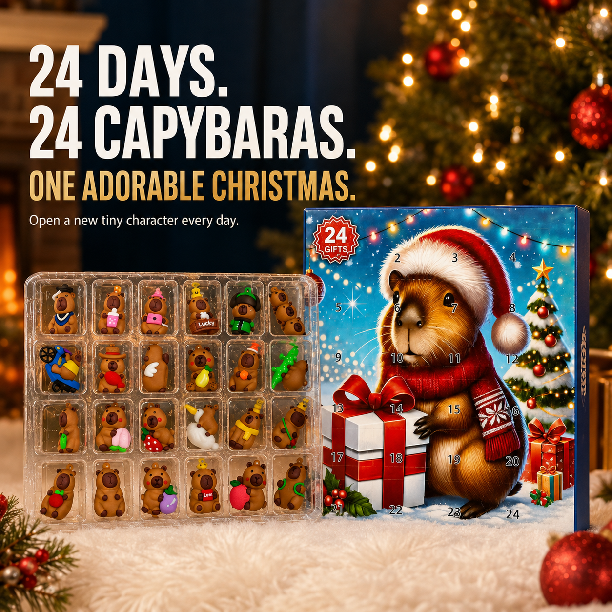 Capybara Christmas Advent Calendar – 24 Days of Tiny Surprises 🎄