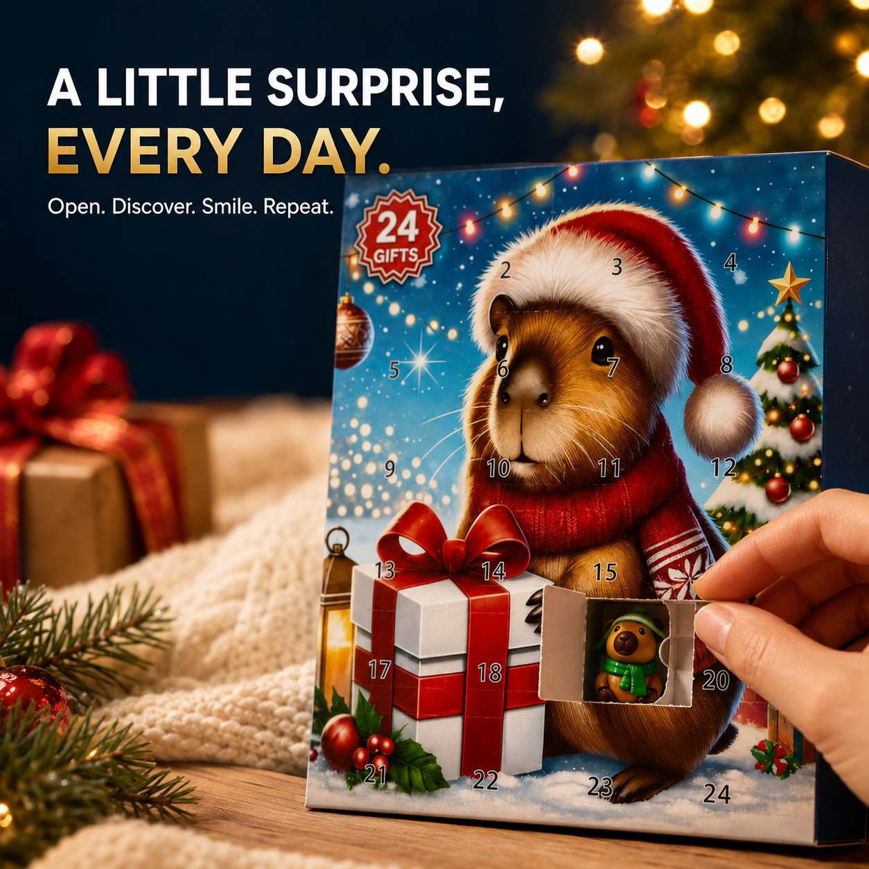 Capybara Christmas Advent Calendar – 24 Days of Tiny Surprises 🎄