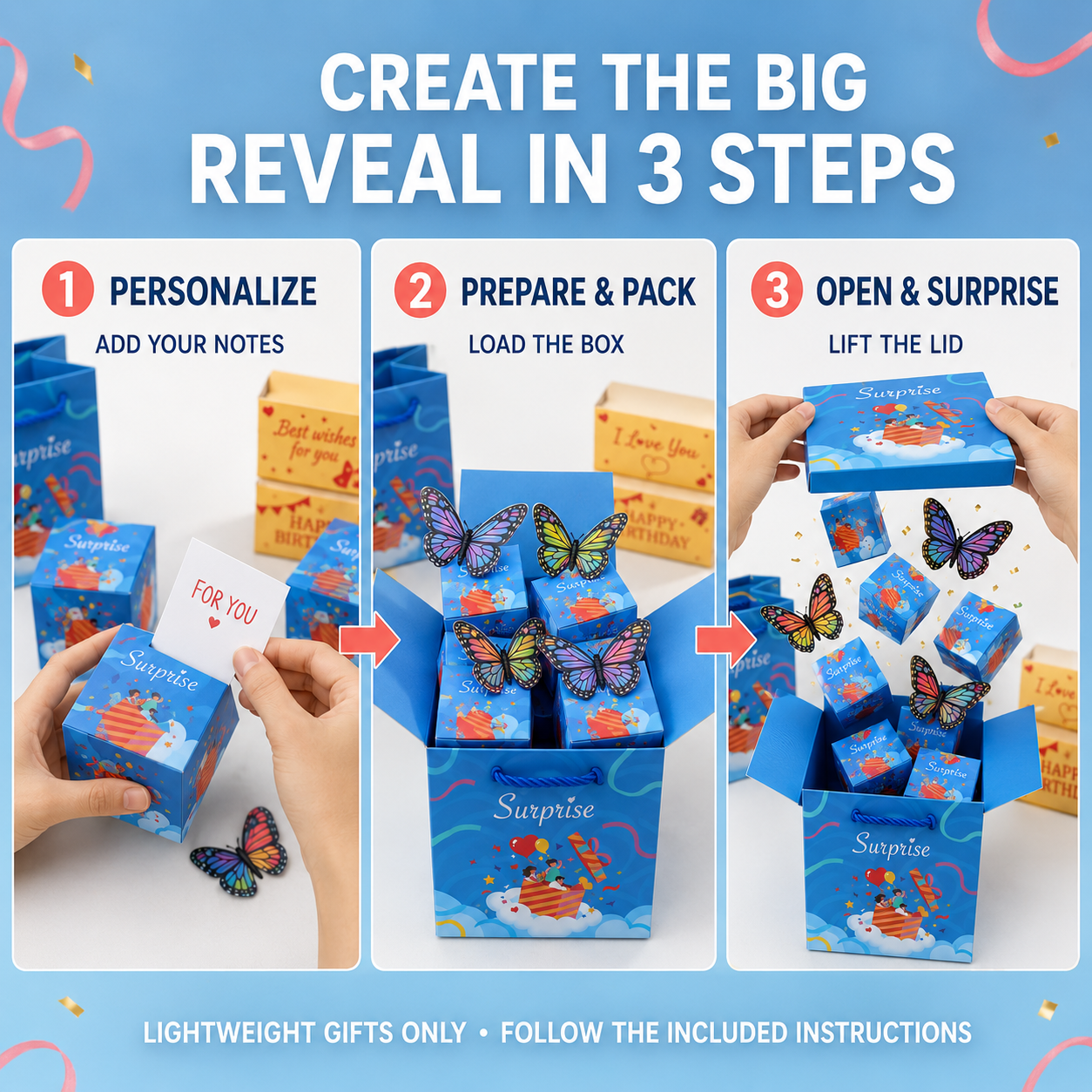 Pop-Up Surprise Explosion Gift Box Kit – Make Their Gift Come to Life 🎁