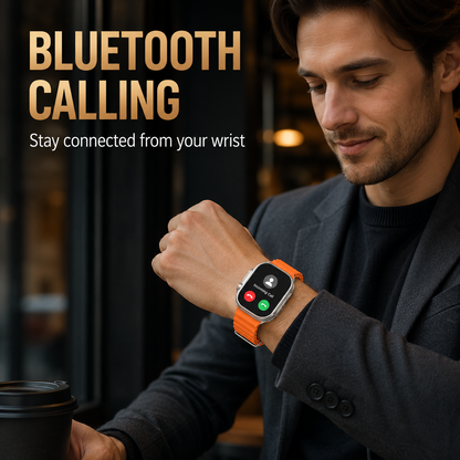 2.01' HD Smart Watch for Men & Women – Bluetooth Calls, Fitness Tracker, Heart Rate Monitor & Message Notifications