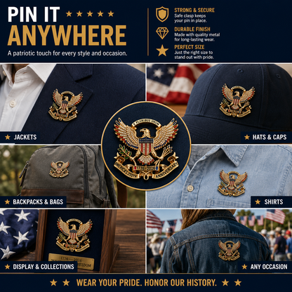 USA 250th Anniversary Eagle Pin – 1776–2026 Patriotic Collectible Keepsake