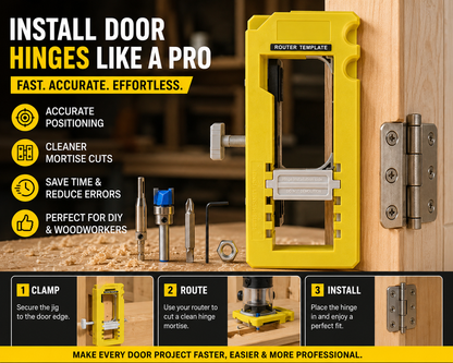 Install Door Hinges Like a Pro – Accurate Door Hinge Mortise Jig
