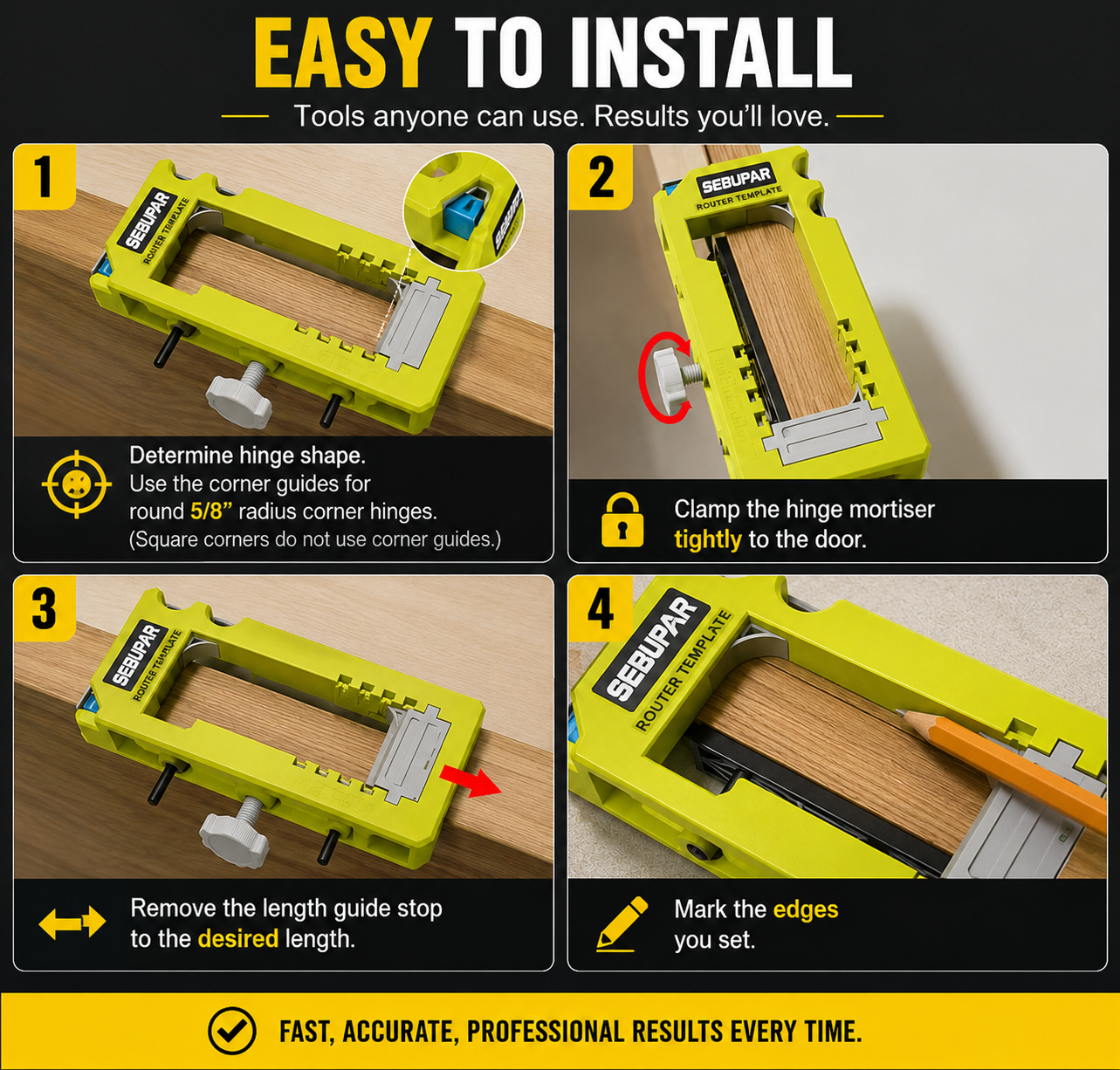 Install Door Hinges Like a Pro – Accurate Door Hinge Mortise Jig