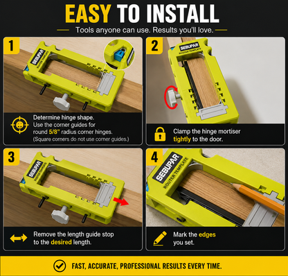 Install Door Hinges Like a Pro – Accurate Door Hinge Mortise Jig