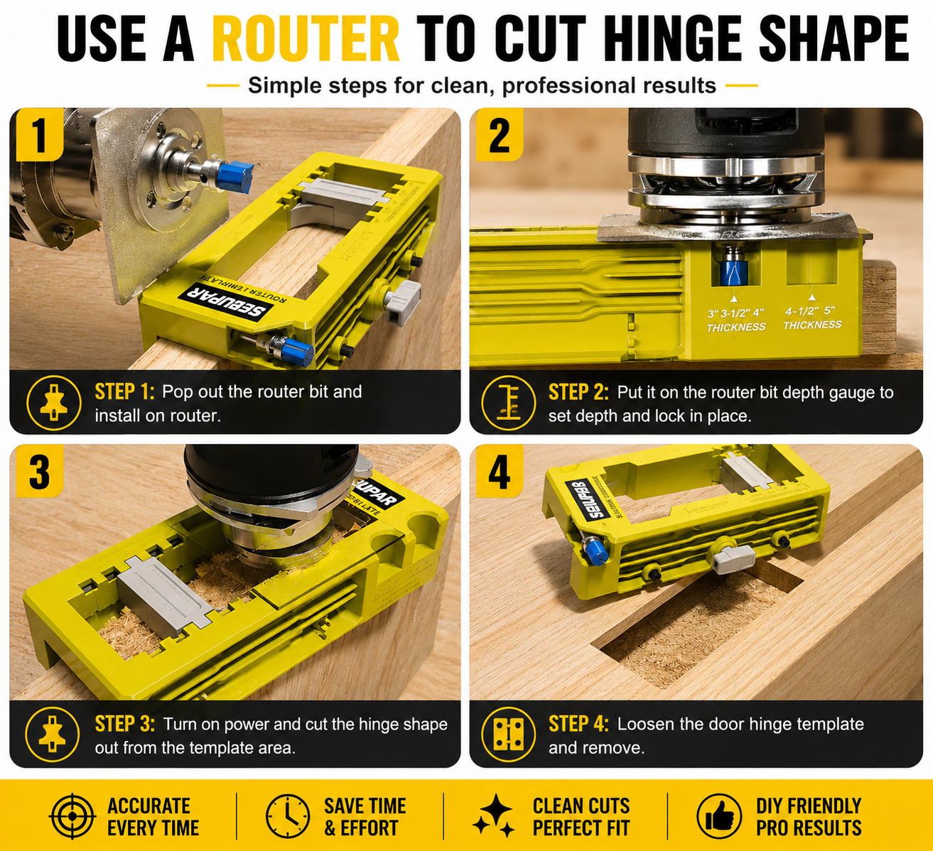 Install Door Hinges Like a Pro – Accurate Door Hinge Mortise Jig