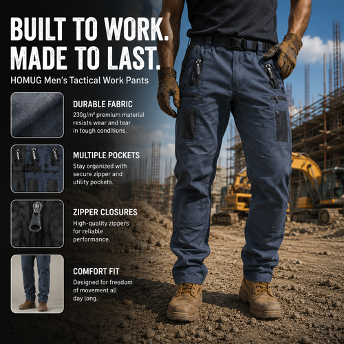 🔥LAST DAY 49%---Men's Tactical Pants | Water-Resistant Outdoor Work Pants with Utility Pockets
