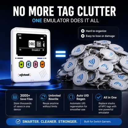 JORREP Pro NFC Emulator | 3000+ Saves & OLED Screen