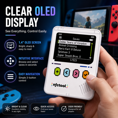 JORREP Pro NFC Emulator | 3000+ Saves & OLED Screen