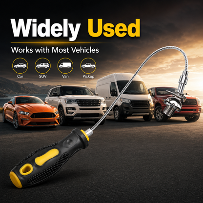 Magnetic Oil Drain Plug Remover Tool | 14 Inch Anti-Scald Flexible Sump Plug Tool