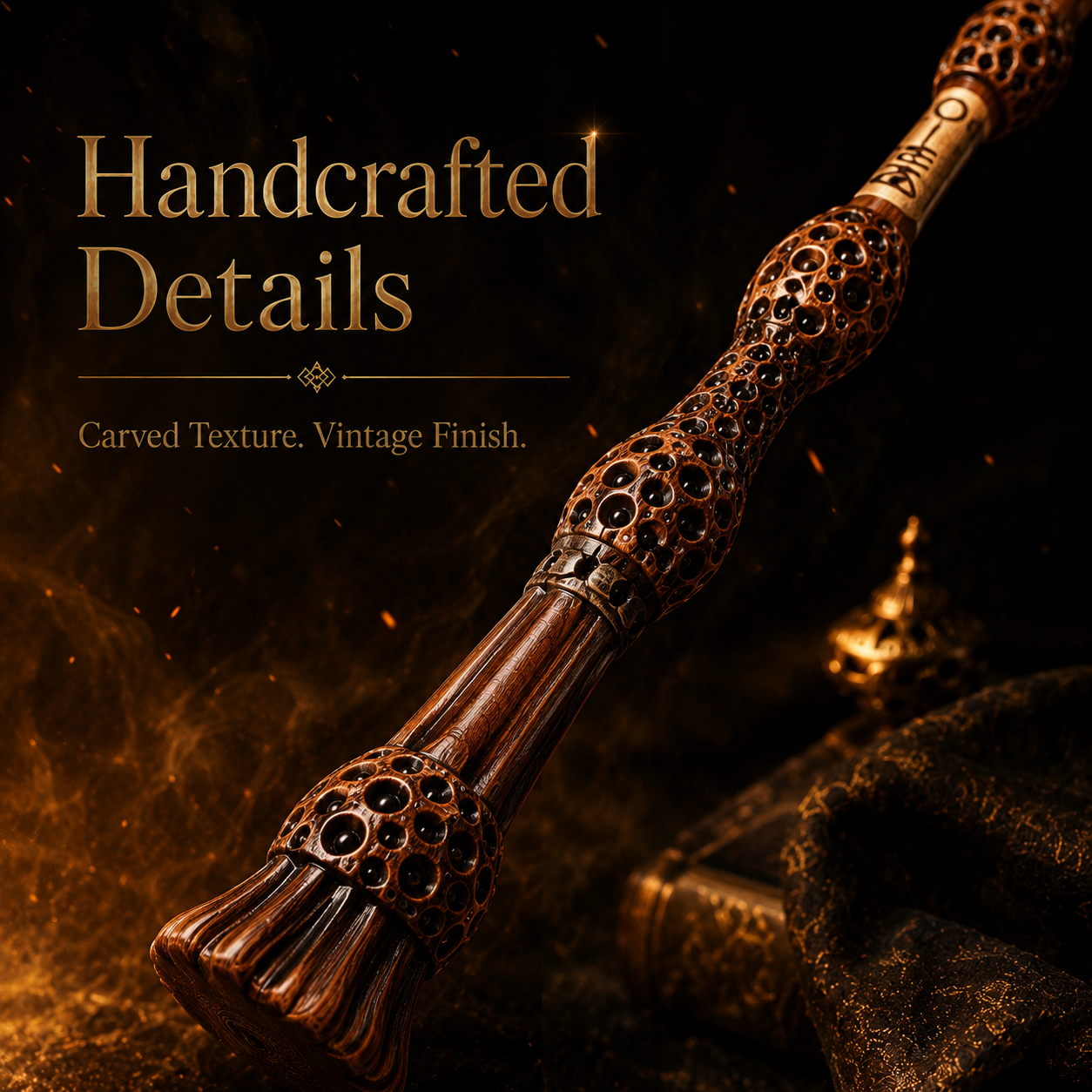 Magical Fantasy Wizard Wand – Handcrafted Look Cosplay Prop & Collector Gift