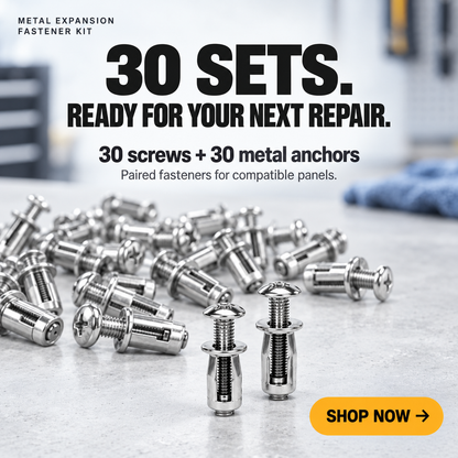 🔩 30-Set Metal Expansion Fastener Kit – Secure Loose Fender Liners & Panels