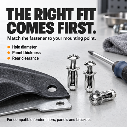 🔩 30-Set Metal Expansion Fastener Kit – Secure Loose Fender Liners & Panels