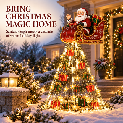 🎅 Santa Sleigh Christmas Cascade Lights – Bring Holiday Magic Home