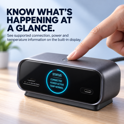 ⚡Smart Display USB-C Docking Station – One Cable, A Complete Desktop Setup