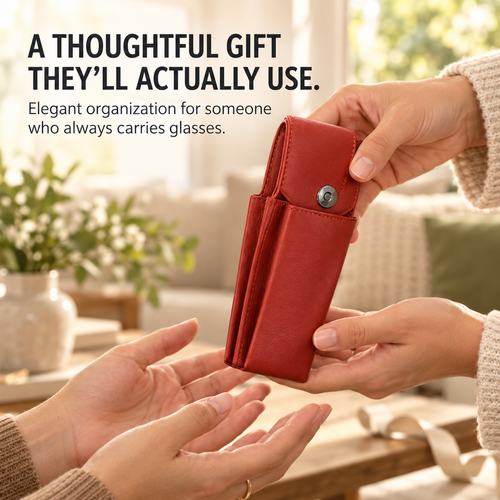 👓 Foldable Dual Glasses Case – Carry Two Pairs Without Two Bulky Cases