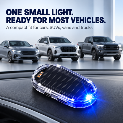 Solar Car Anti-Theft Warning Light – Motion-Sensing LED Security Deterrent, No Wiring Needed