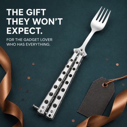 Interactive Flip-Handle Utensil – Fork & Spoon Styles | Flip, Lock & Eat 🍴