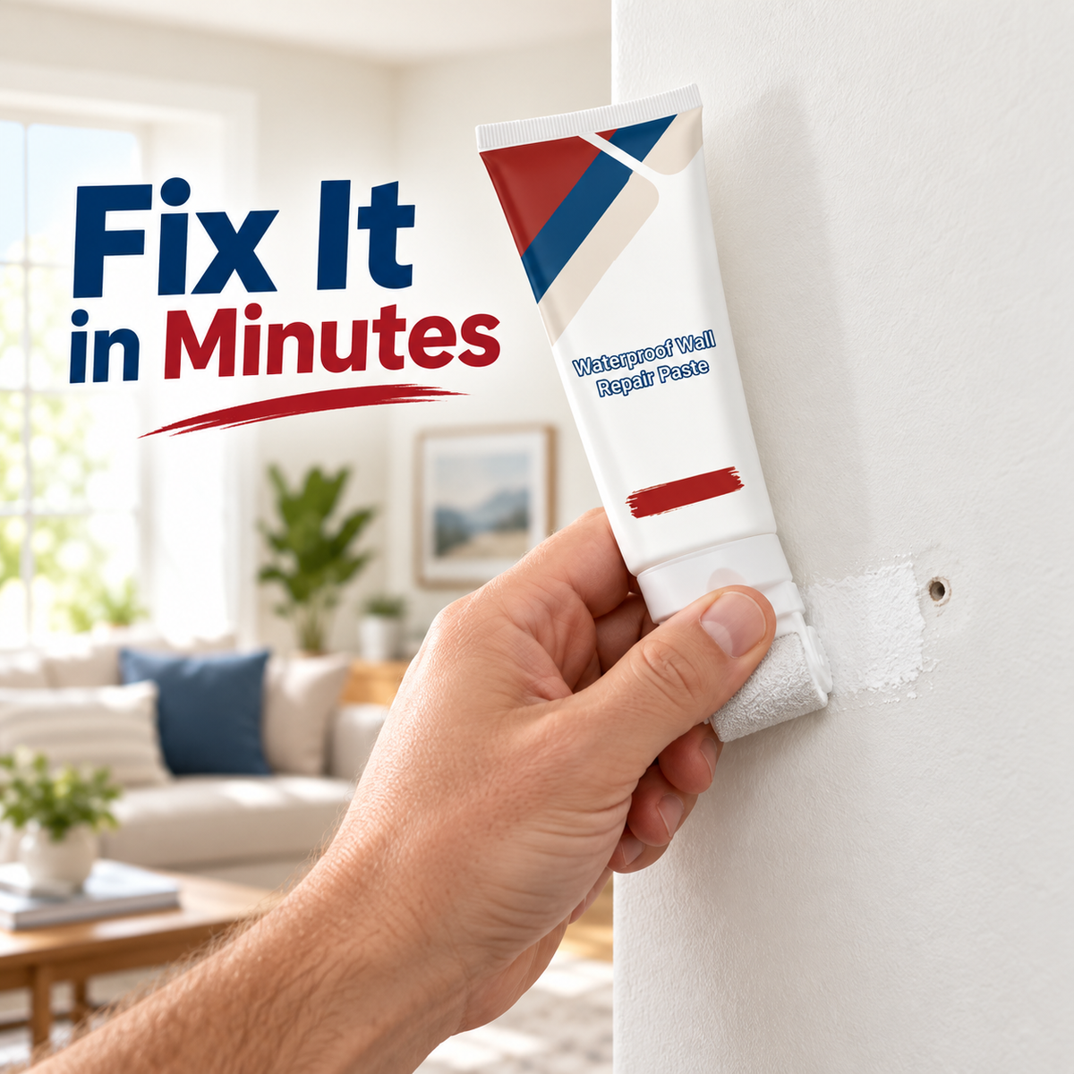 🥳2026 HOT SALE🥳💞50K+ SOLD! 🥩🍴 48% OFF!All-in-One Wall Repair Paste with Roller Brush