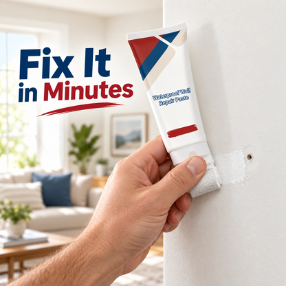 🥳2026 HOT SALE🥳💞50K+ SOLD! 🥩🍴 48% OFF!All-in-One Wall Repair Paste with Roller Brush