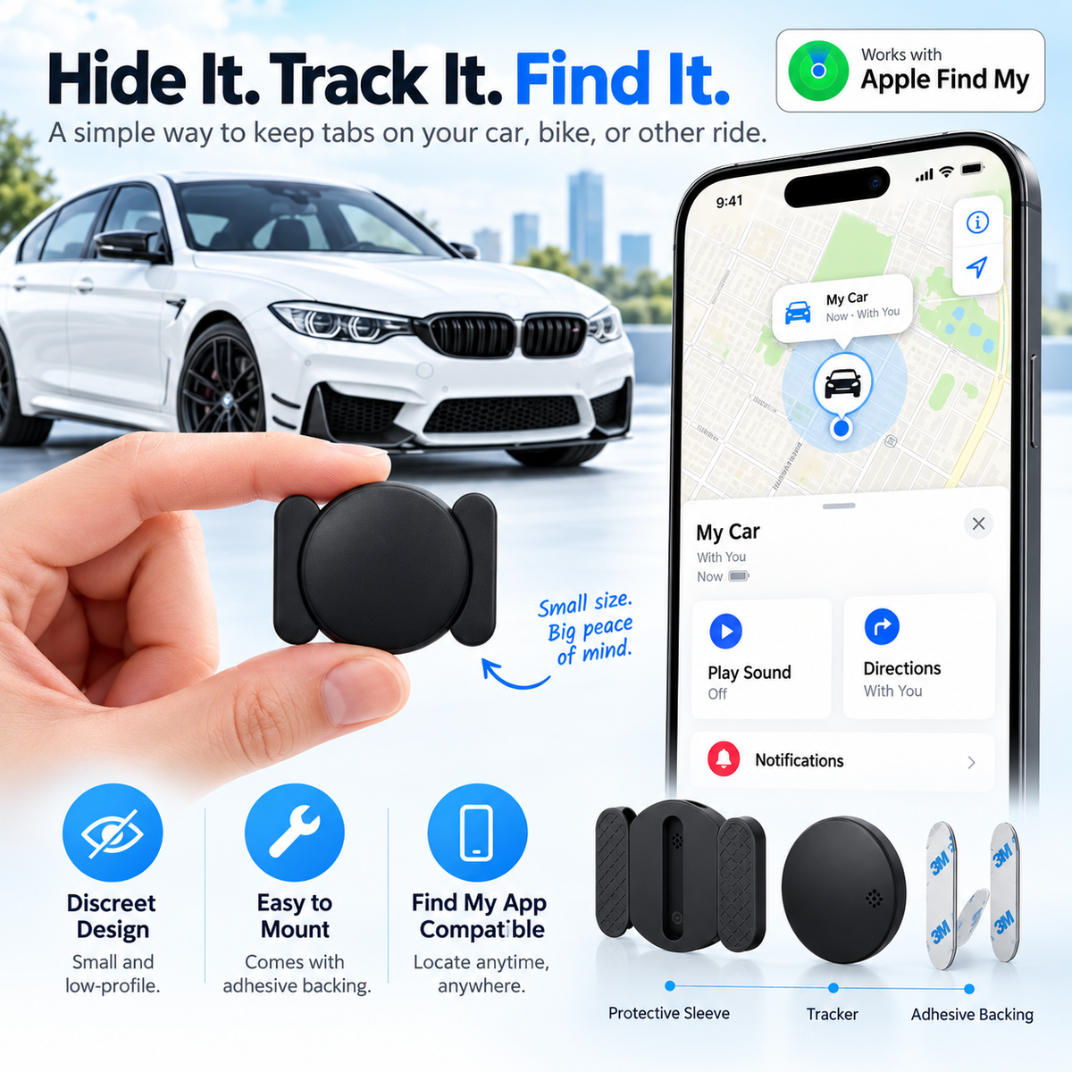 🚗 Mini Magnetic GPS Tracker – Check Your Vehicle Location from Your Phone