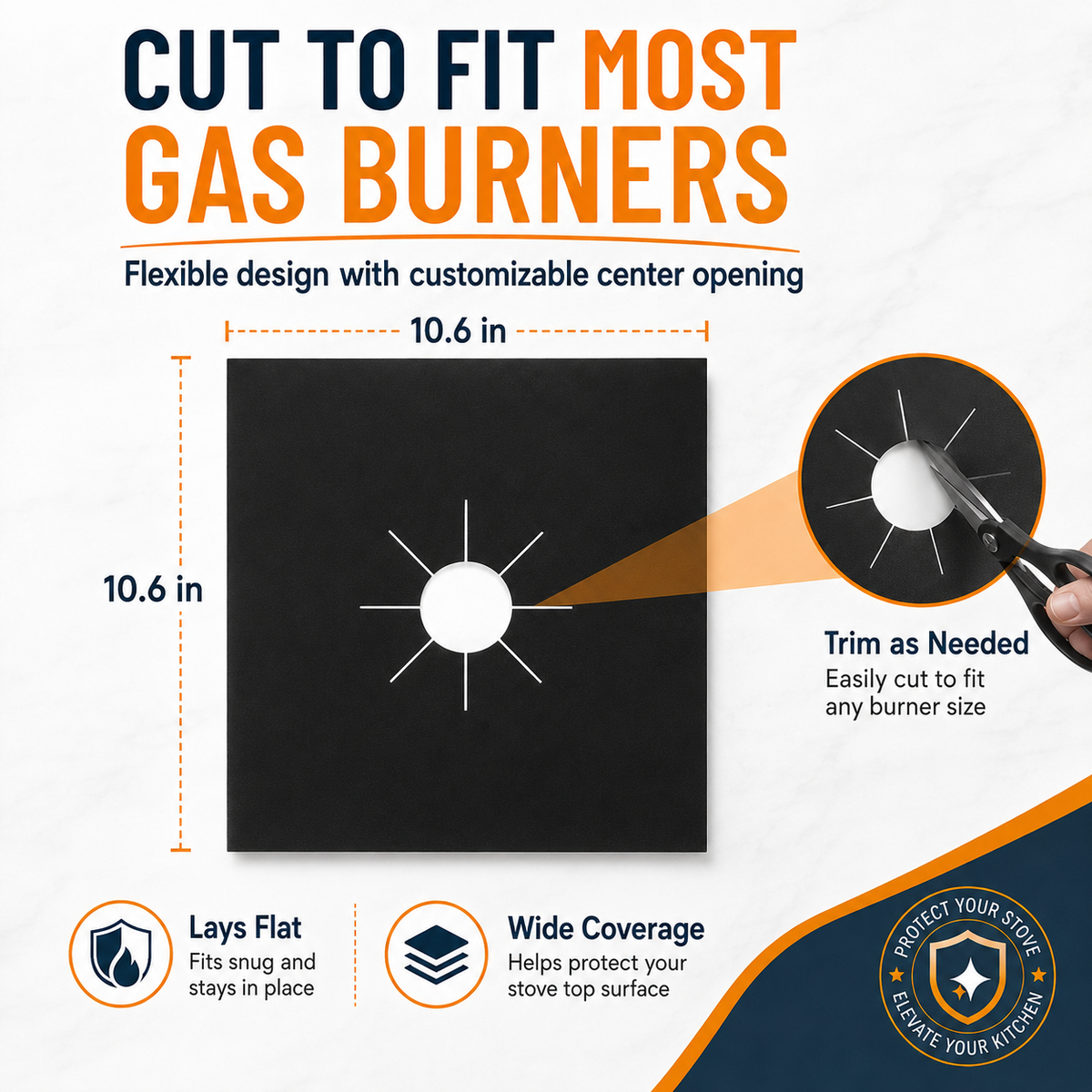 🧽 Reusable Gas Stove Burner Liners – Cook More, Scrub Less