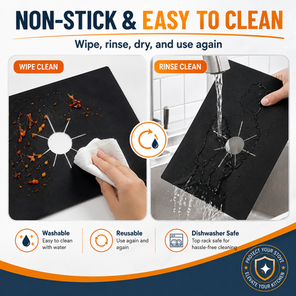 🧽 Reusable Gas Stove Burner Liners – Cook More, Scrub Less