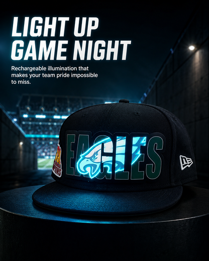 Animated Light-Up Football Fan Cap – Dynamic Game-Day Glow ⚡