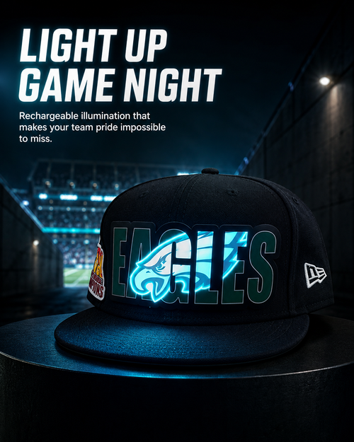 Animated Light-Up Football Fan Cap – Dynamic Game-Day Glow ⚡