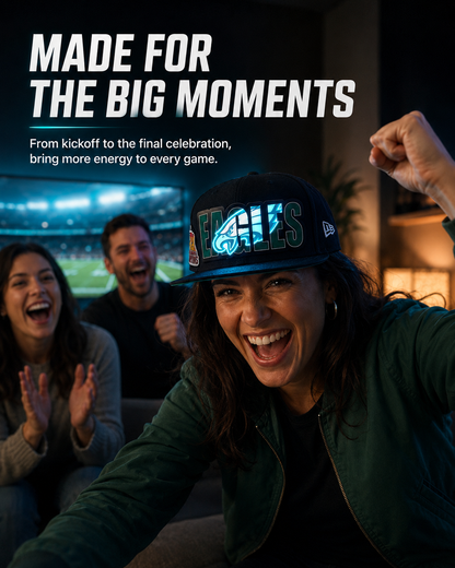 Animated Light-Up Football Fan Cap – Dynamic Game-Day Glow ⚡
