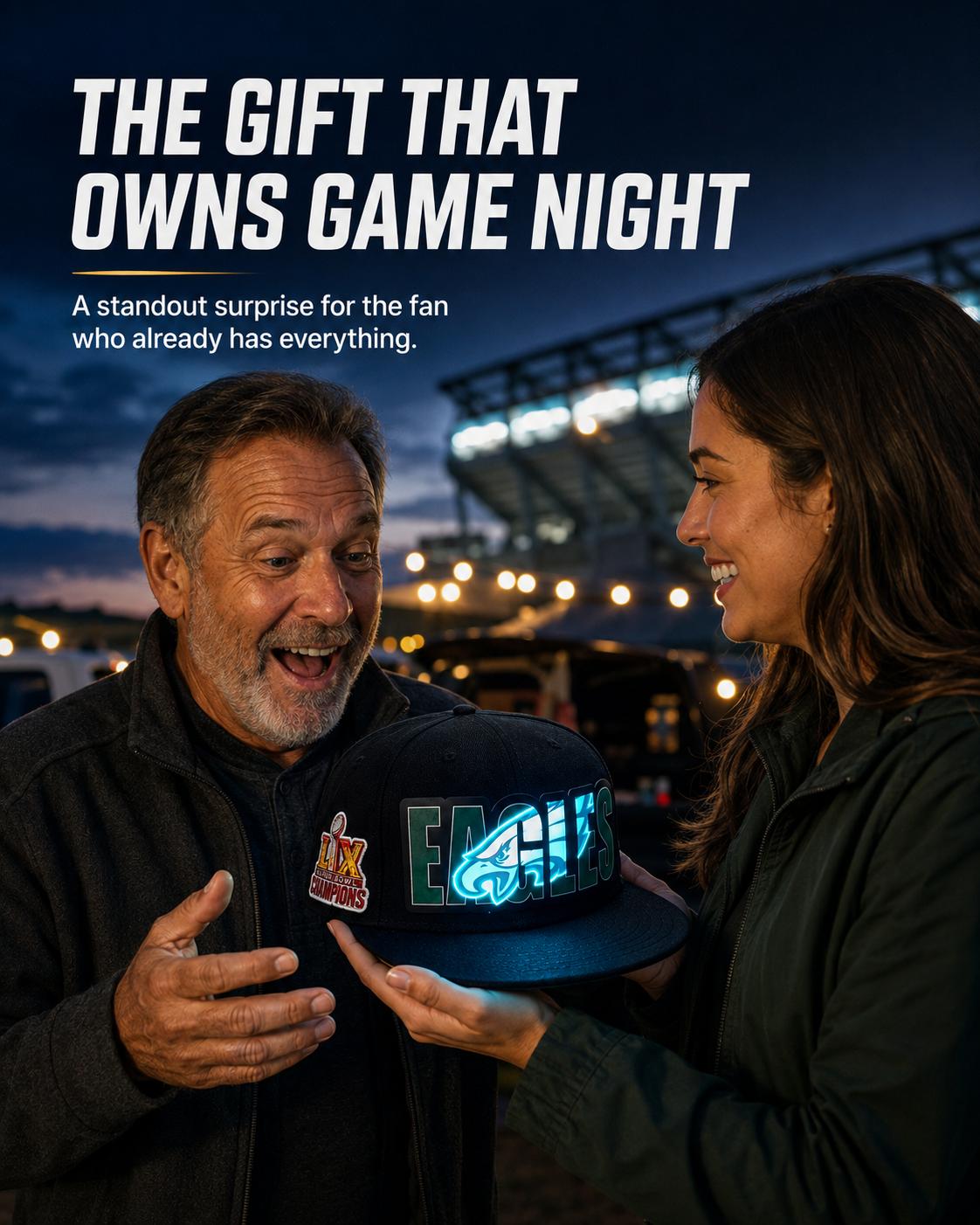 Animated Light-Up Football Fan Cap – Dynamic Game-Day Glow ⚡